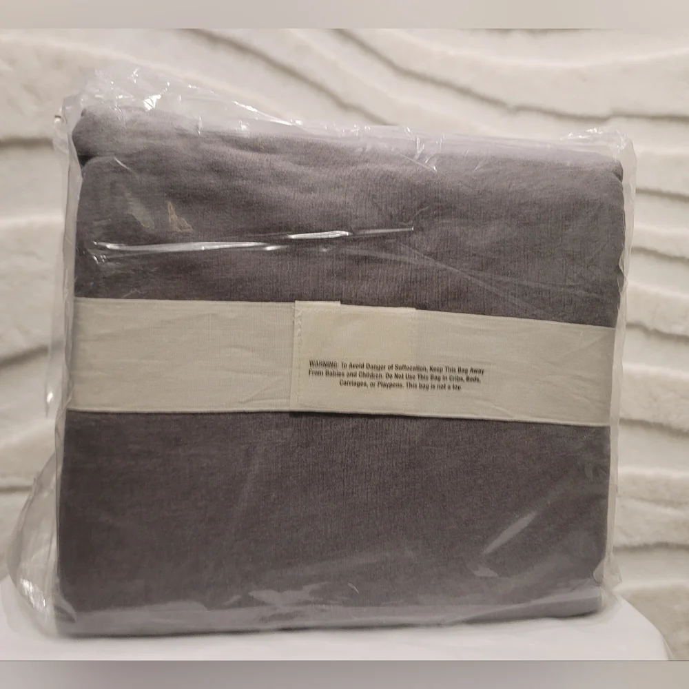 New Casaluna Full Queen Heavyweight Linen Blend Duvet Cover & Sham Set Gray $119 - Picture 2 of 8